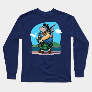 The Mole Of Kintyre Visits Davaar Island Long Sleeve T-Shirt